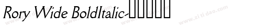 Rory Wide BoldItalic字体转换